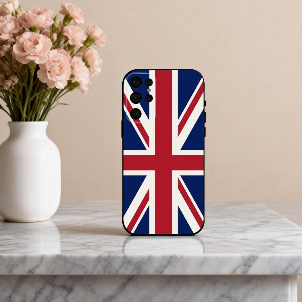 U-Union-N J-Jack-K ART Phone Case For Samsung S25,24,23,22,30,21,10,9,Ultra,Plus,Lite,FE,4,5 G Soft Black Case