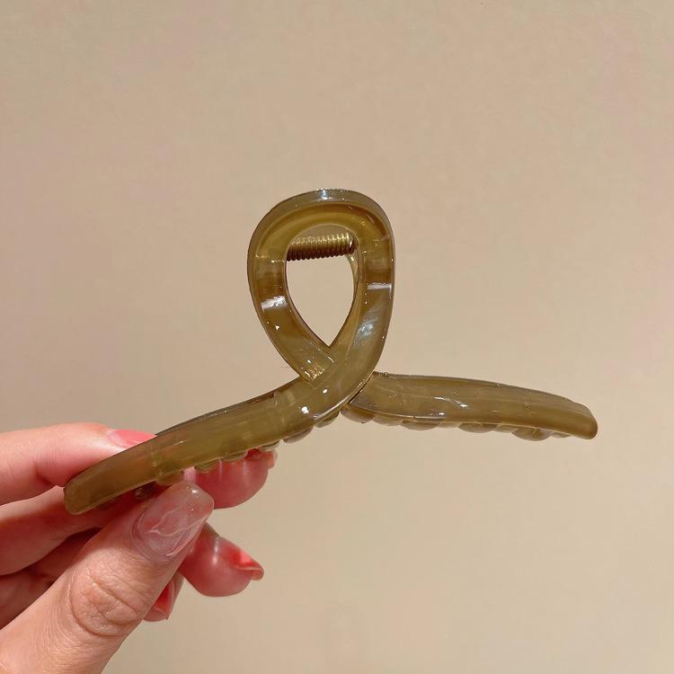 Large grab clip acrylic summer simple clip headgear hairpin Internet celebrity back head hair disc shark clip