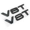 Car Styling 3D Metal V6T V8T V6 V8 T Fender Side Body Emblem Tail Trunk Fender Badge Sticker For 8ysdn A4 A3 A5 A6 A1 Q3 Q5 Q7 ysdn8