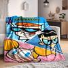 1pc Dexter's Laboratory Cozy Print Blanket - Lightweight Warm Flannel Throw