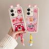 KEYSION Niedliche Ohr 3D Cartoon Hülle für Realme Note 60 mit Armband Silikon Stoßfeste Handyhülle für OPPO Realme Note 60X