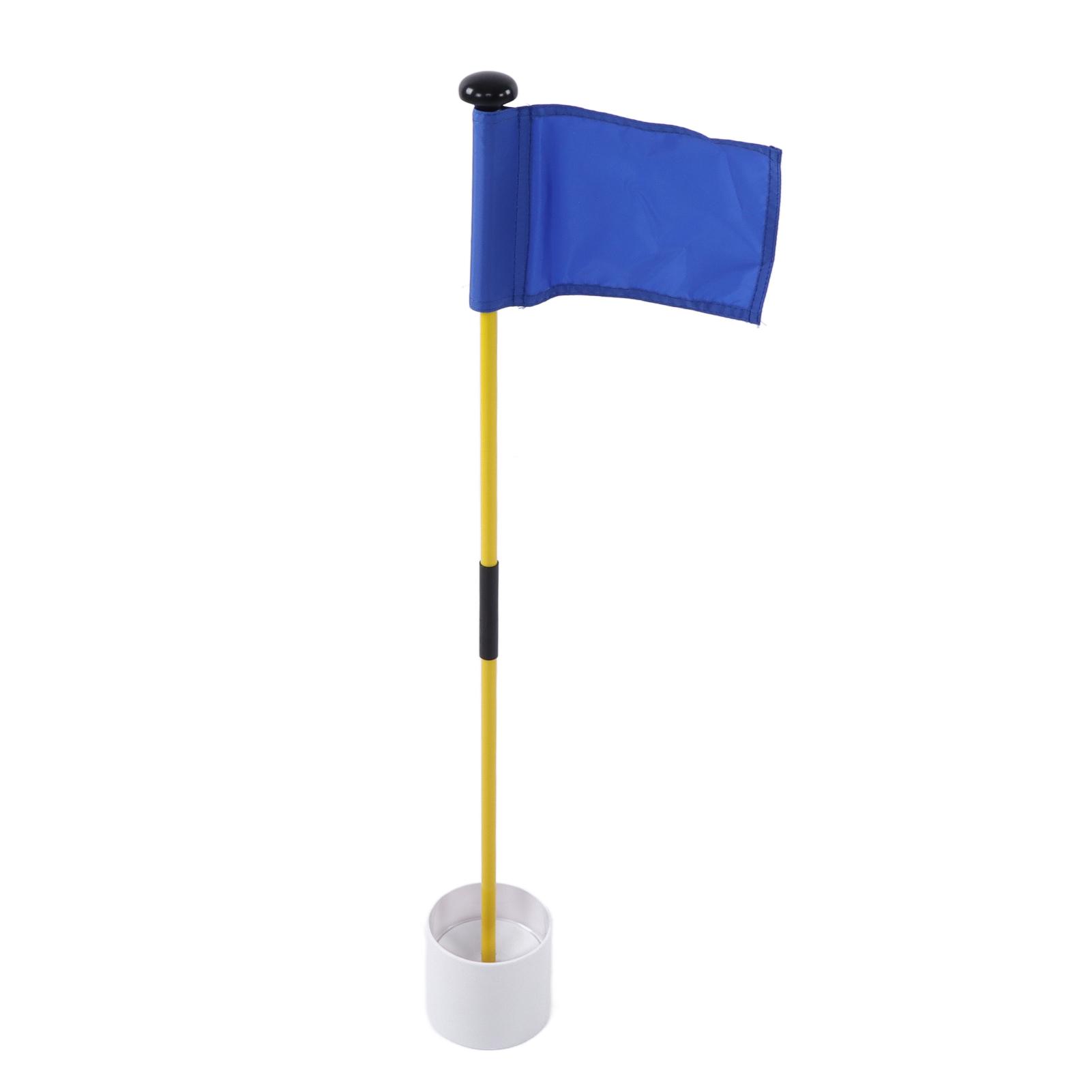 Practice Hole Pole Cup Flag Stick Detachable 2 Section Putting Green Flagstick