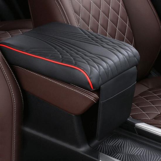 Car Armrest Cushion Box Memory Foam Pad Arm Rest Leather Mat Cover Accessories