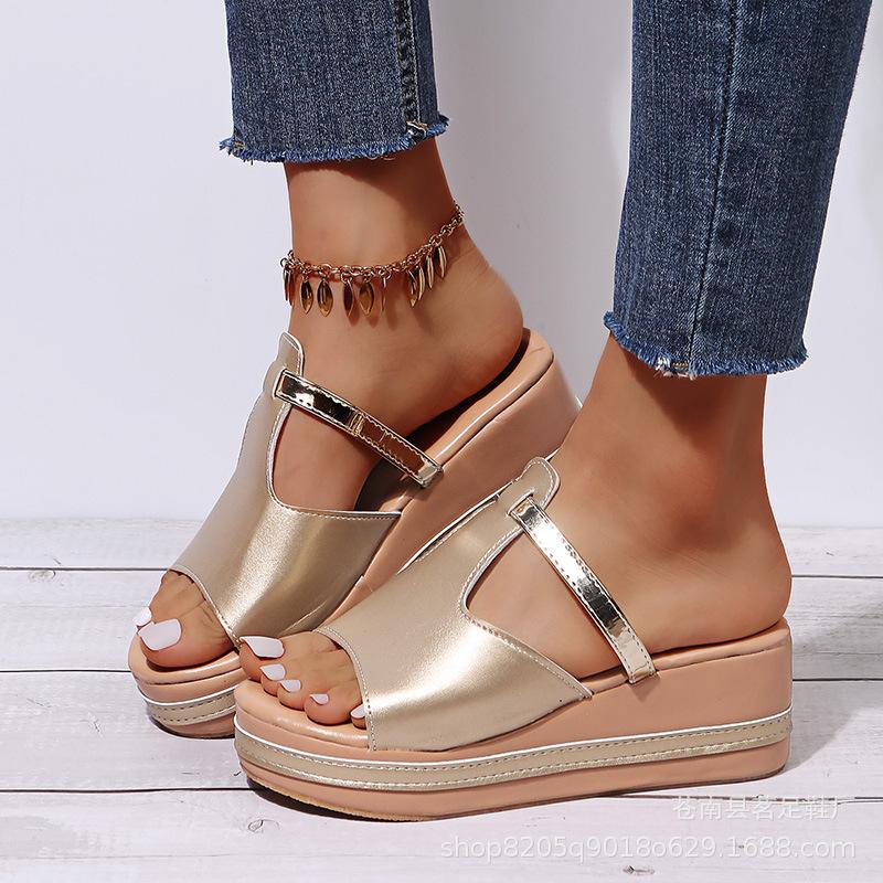 Platform Slippers Women Summer Casual Beach Shoes Ladies Open Toe Shoes Slides Women Footwear