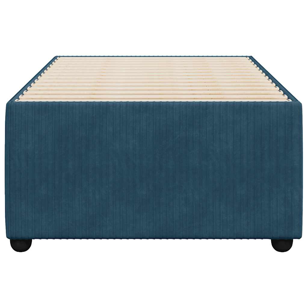 Bed Frame Blue 100 x 200 cm Velvet