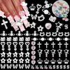 Cartoon Resin Rhinestone Nail Art Decorations (80pcs) - Multi-Style Wearable Transparent Nails for DIY.