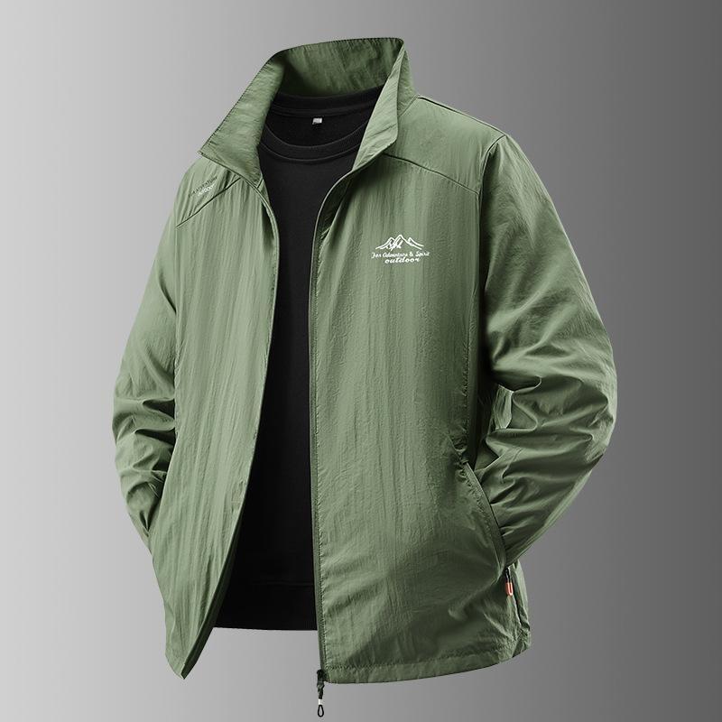 Men's Summer Sun Protection Jacket Ultra-Light Thin Skin-Friendly Breathable UV Proof Fishing Ice Silk Sunscreen Coat