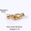 Rhodium Plated Closure Fasteners Lock Clasps For Necklace Supplies,Inlaid Zircon Connector Clasps DIY Pearls Jewelry Fittings