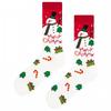 Unisex Christmas Pattern Long Cotton Socks, Knit Socks