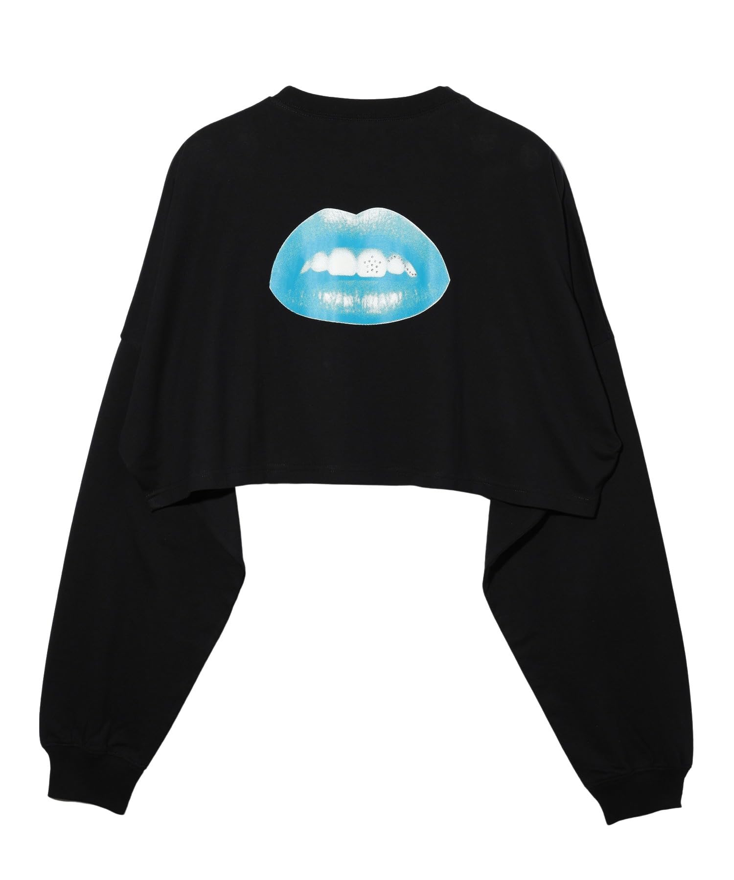 

Футболка с широкими губами и длинными рукавами черного цвета женская X-girl чёрный