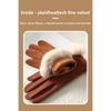 Meier Damen Herbst- und Winter-Plüsch-Dicke Thermohandschuhe, Selbstheizende Reit-Deutsche Plüschmund-Touchscreen-Handschuhe