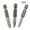Brand New Screwdriver Bits Repair Wear Resistance 3 Pcs/Set 50mm Long High Hardness Sq1+sq2+sq3 Square Drill Bit