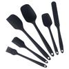 6pcs Silicone Kitchen Cooking Tools Set Baking Utensils Spatula Scraper Oil Brush Cake Cream Spatula Kitchen Baking Accessories