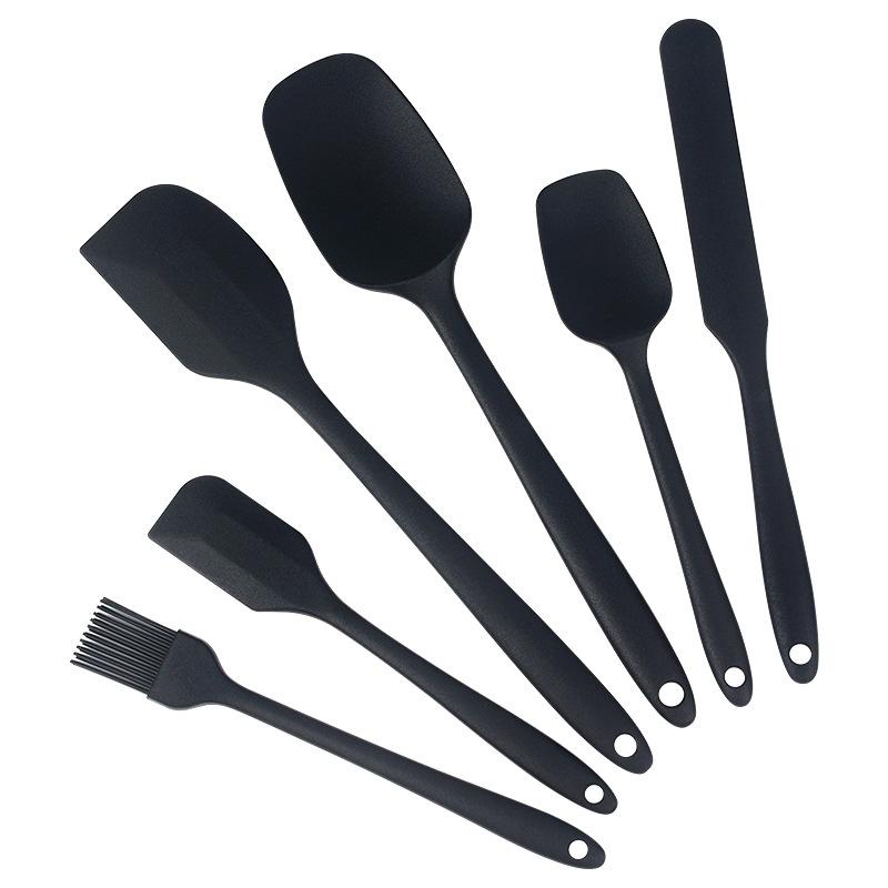 6pcs Silicone Kitchen Cooking Tools Set Baking Utensils Spatula Scraper Oil Brush Cake Cream Spatula Kitchen Baking Accessories