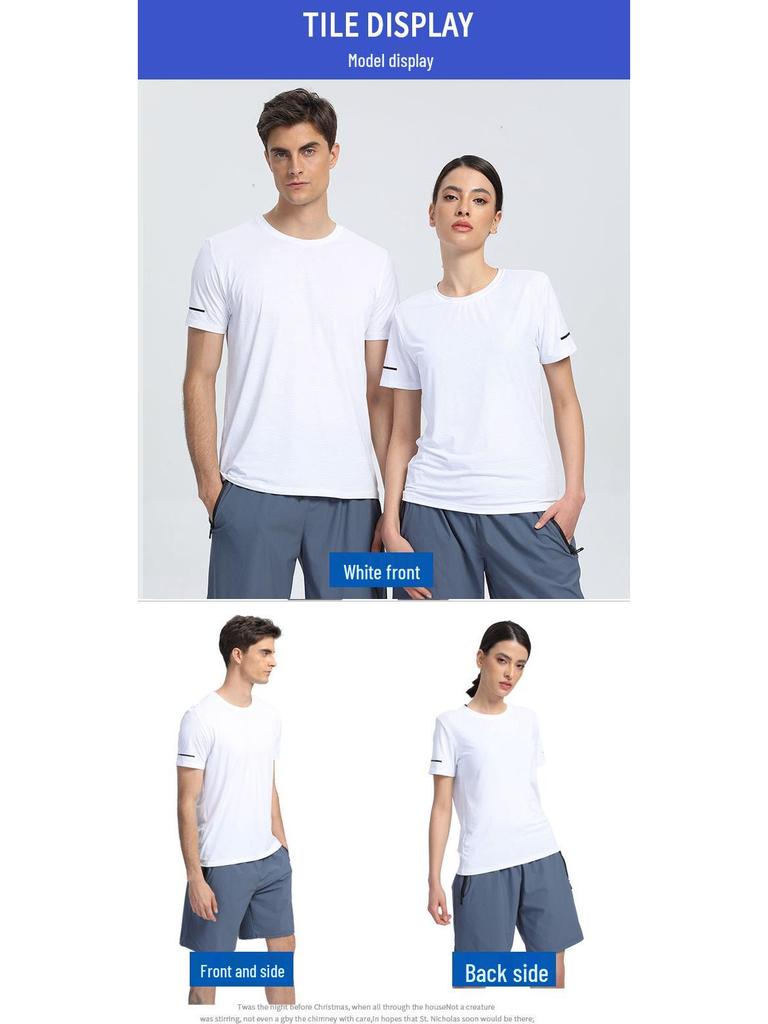 Hot-Selling Unisex Quick-Dry Loose Fit Ice Silk Running Tee