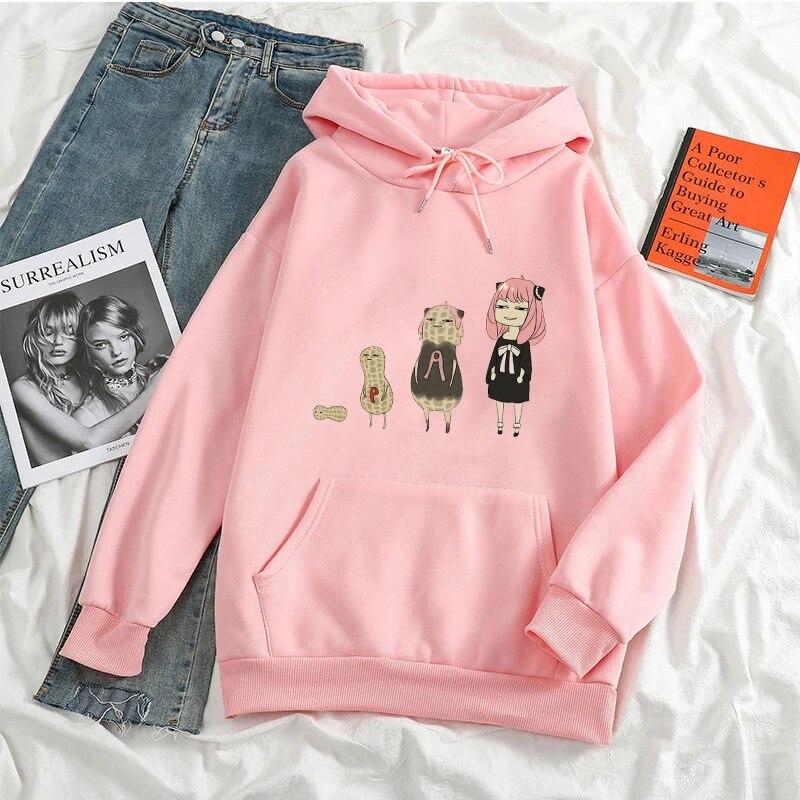 Kawaii Harajuku Anime Kapuzenpullover Spy X Family Unisexga Hoodie Niedliche Japan Cartoon Frauen Unisex Herbst Winter Warm halten Sportbekleidung