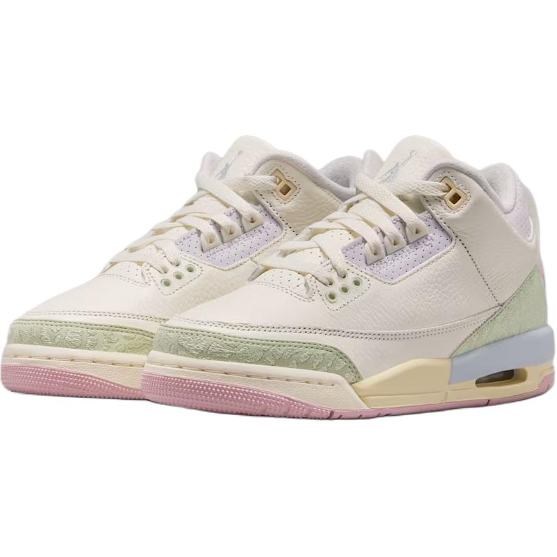 Air Jordan 3 Retro GS Spring Is In The Air Kindersneaker Weiß Sail Aura-Jade-Aura-Iris-Whisper IF4758-100
