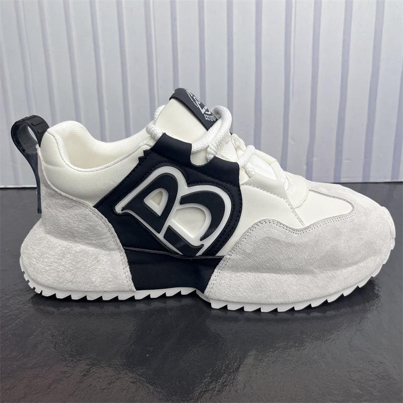 

Простые модные универсальные темпераментные кроссовки для папы, с высоким чувством стиля, для повседневной носки, не сталкивающиеся с другими, мужские спортивные кроссовки, обувь с мягкой подошвой 44 белый