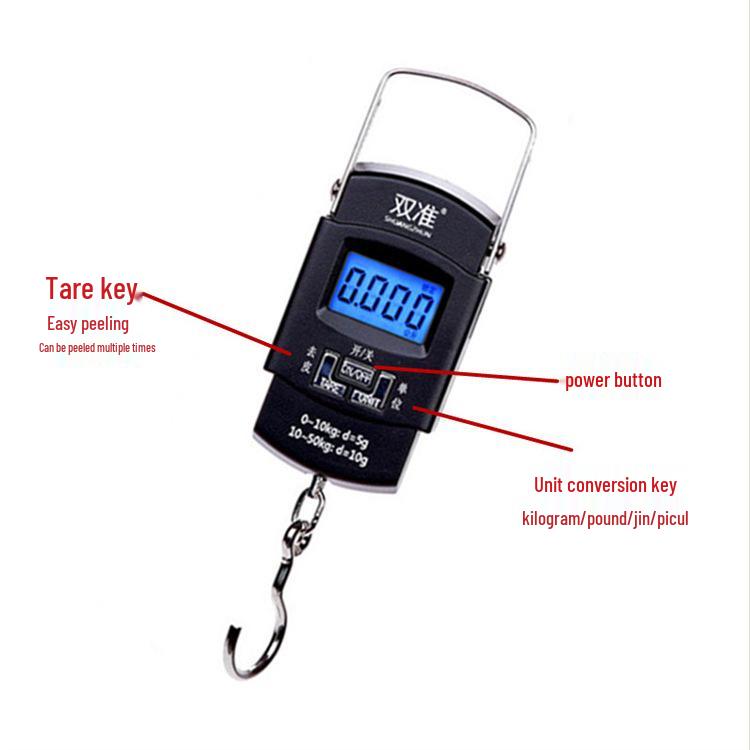 A08 50kg Mini Portable High-Precision Handheld Electronic Hanging Scale