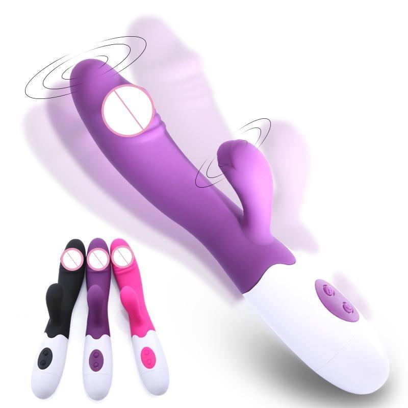 1 Stück Dildo-Vibrator aus Silikon für Frauen, multifunktionaler Dildo-Vibrator für G-Punkt und Klitoris, wiederaufladbar und sehr leise, Sexspielzeug für Frauen