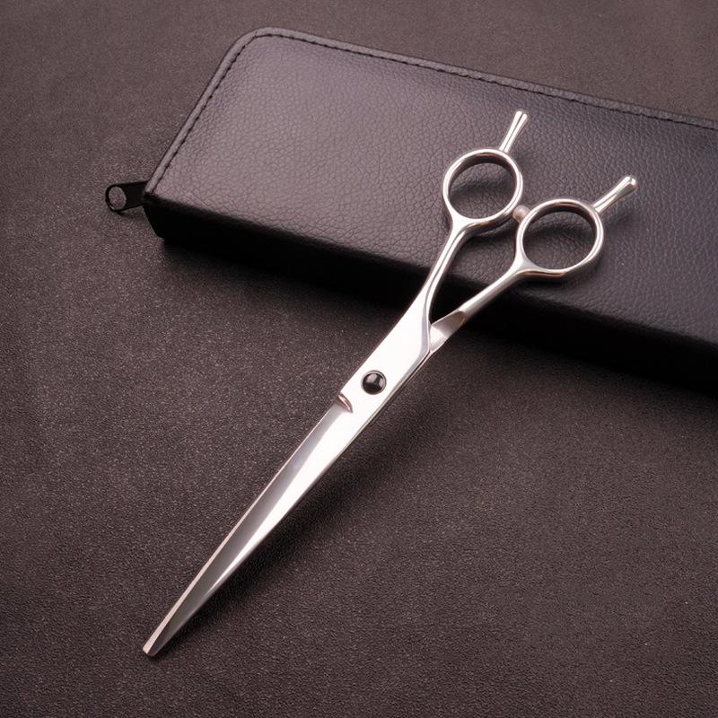 Professional Pet Grooming Hair Trimming Set: Curved & Serrated Scissors for Dogs