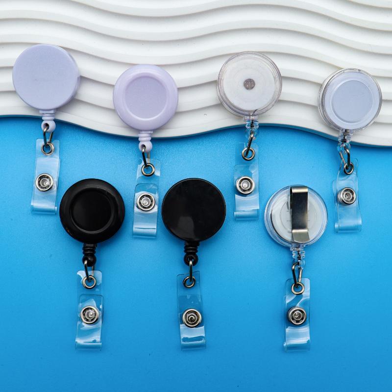 Retractable Badge Reels With Heavy Duty Belt Clip Smooth Retraction For Nurses Office Staff Students Use