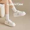 Augusteng Platform White Shoes Women's 2025 New Spring and Summer Light Casual Sports Board Shoes Muffin German Training Shoes