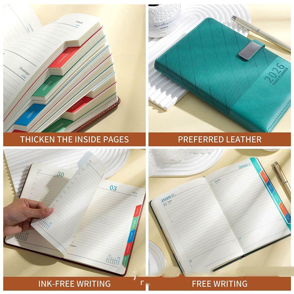 Wear-resistant A5 English Daily Plan Notebook Agenda Planning Notebook School Office