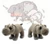 Adorable Moo Deng Plush Hippo Doll Soft Stuffed Animal In Brown With Pp Cotton Filling