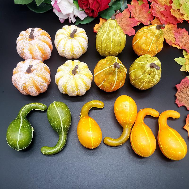 White and Yellow Pumpkin Model for Halloween and Christmas Decoration Wreaths