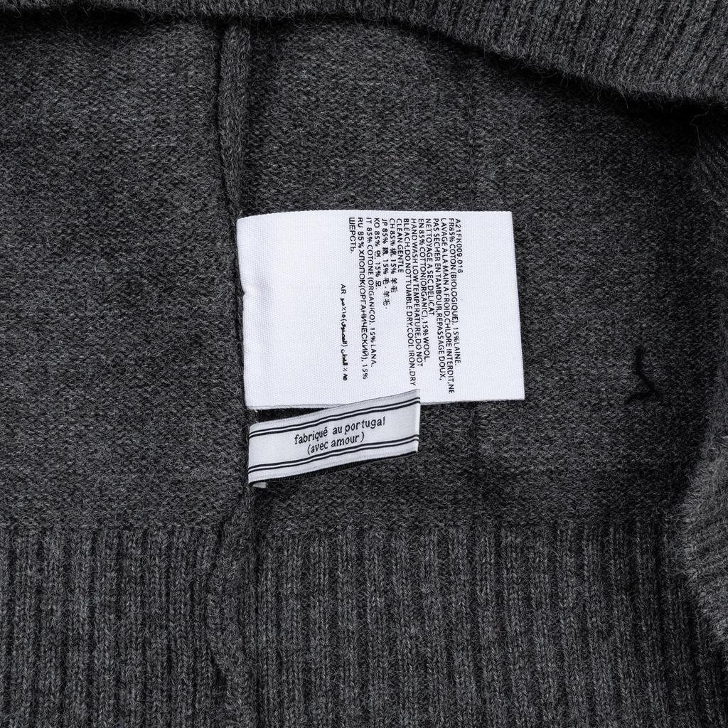 AMI Men's Autumn and Winter New Product Love Alpaca Wool Blended Soft and Sticky Knitted Cardigan Round Neck Cloud Sweater Pocket Coat