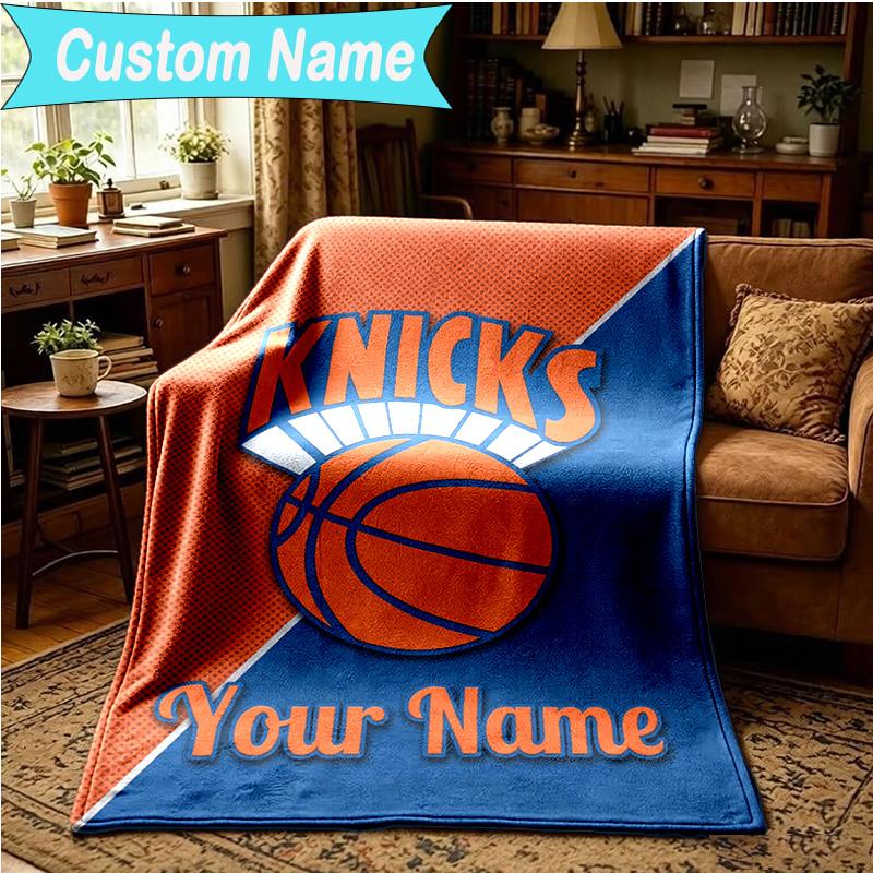1PC Custom Name Blanket New York Football Flannel Blankets Patterns Throw Blanket All-Season Soft Gift for Couch, Bed, Camping, Birthday Gifts