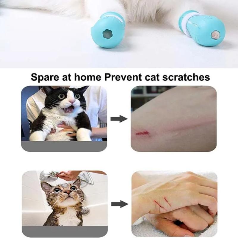 Anti Scratch Cat Feet, Cat Paw Protection, Bathtub, Anti Scratch Adjustable Pet Shower Boots, Cat Paw Nail Covers, Pet Products