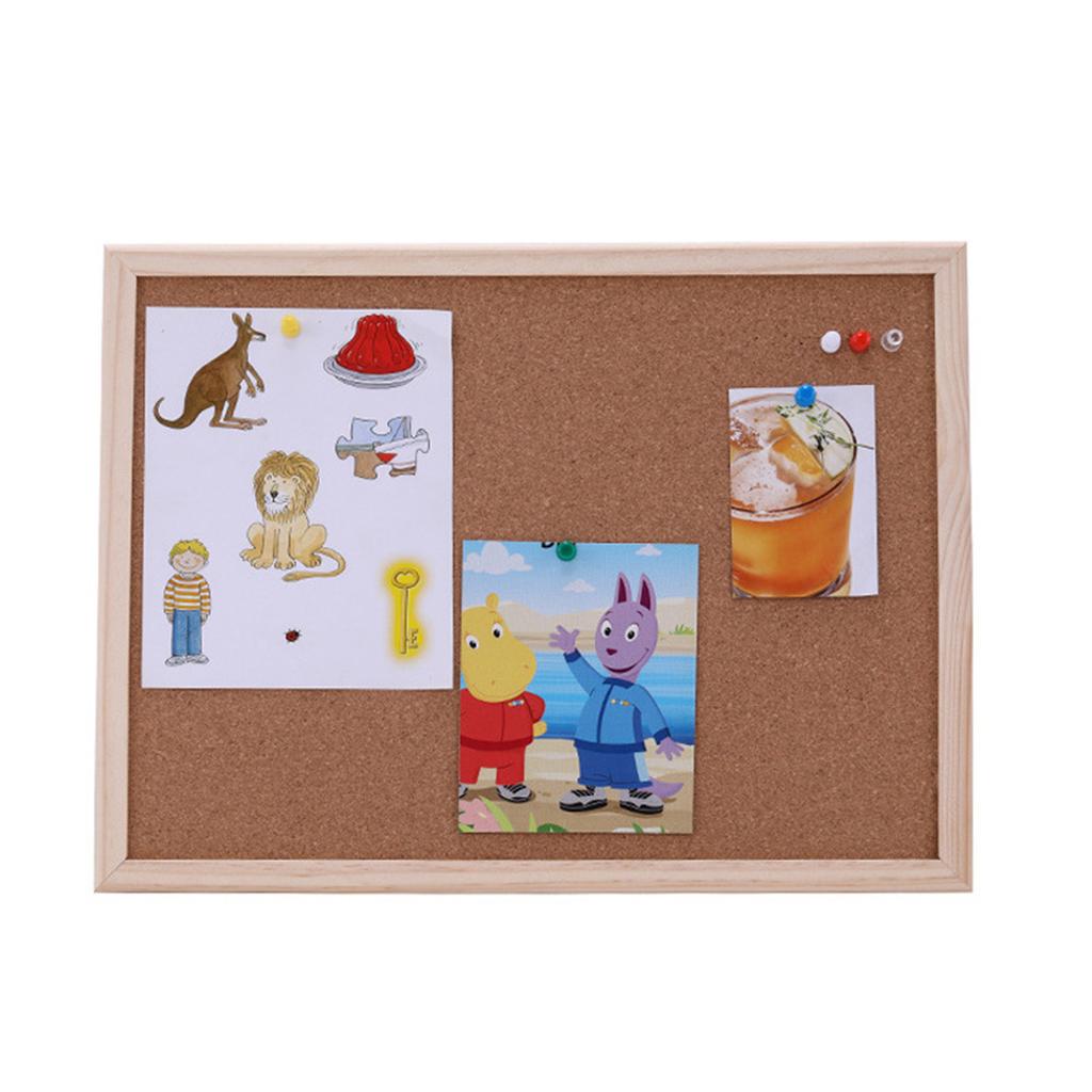 Cork Wall Board Photo Frame Hanging Bulletin Board Announcement Message Picture Display Memo Frame Home Office School Decor
