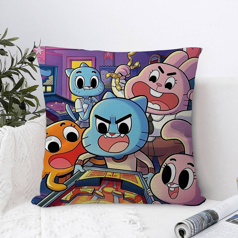 

The Amazing World Of Gumball Cartoon Personalized Picture Text Home Decorative Pillows Household Gifts 45x45cm 12x12Inch