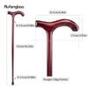 Red Wooden Single Joint Fashion Walking Stick Decorative Cospaly Cane Halloween Mace Crutch  Wand Crosier 92cm