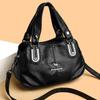 Fashion Vintage Leather Handbag Large Capacity Women's Crossbody Bag Middle-aged Women's Shoulder Bag for Daily Work Shopping and Socializing