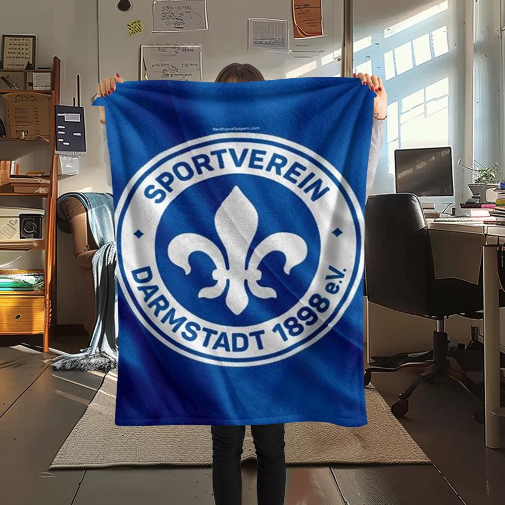 1pz Coperta in Flanella con Stampa SV Darmstadt 98, Alta qualità Confortevole per Tutte le Stagioni, Arredamento per la Casa, Calore e Comfort, Perfetta per Regali di Natale91