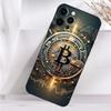 Bitcoin Digital Currency Phone Case For iPhone 16,15,14,13,12,11 Plus,Pro Max,XS,X,XR,SE,Mini,8,7 Soft Silicone Black Cover