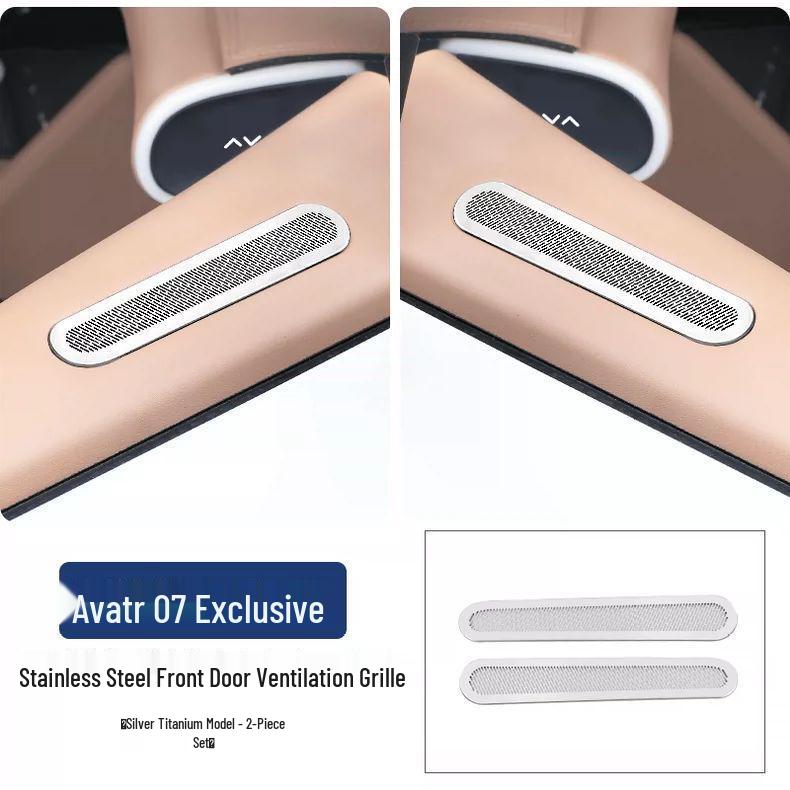 Avatr 07 Stainless Steel Anti-Clog Air Vent Cover for Car Doors and Seats