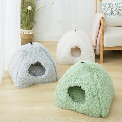 Plüsch Geschlossenes Plüsch Dreieck Nest Winter Warmes Katzennest Katzenbett