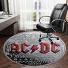 1pc AC/DC Black Ice Commemorative Coin Round carpet, Made of Polyester,Perfect for Decorating Office Chairs, Living Rooms fplt809