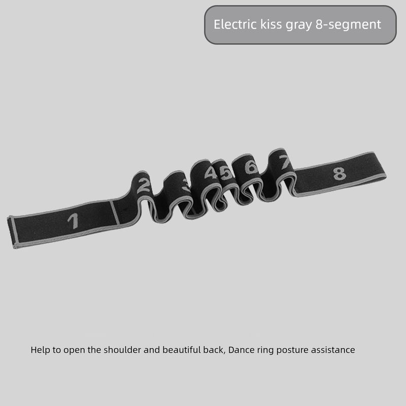 

Professional Adult Children s 8-Grid Sectional Dance Gymnastics Practice Elastic Band Leg Stretching Band Stretch Yoga Stretching Grey [8] Dance Aid