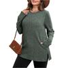 Women's Fashionable Long-sleeved Pullover Solid-color Top