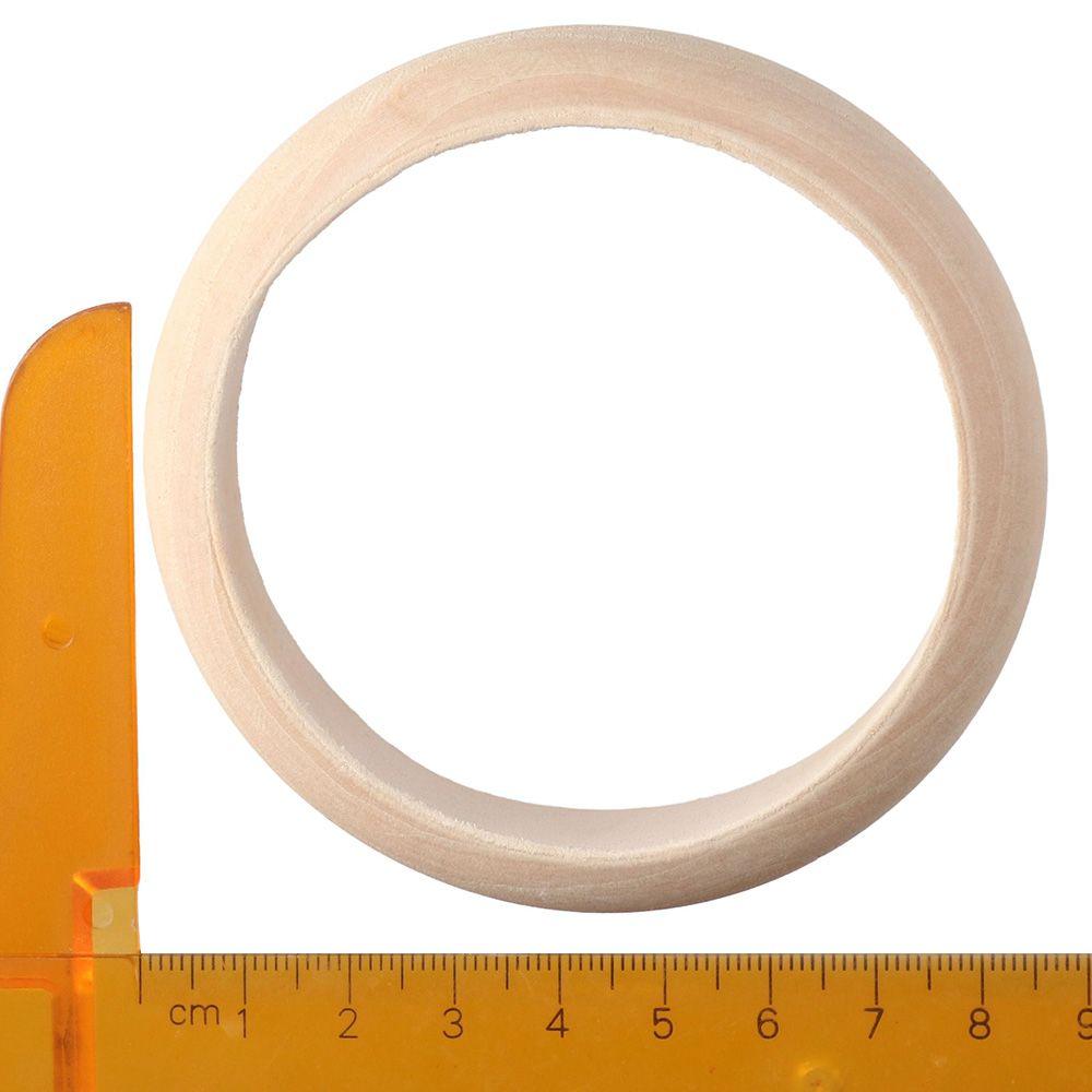 4pcs Wood Bangles 3.4 x 1 Inch Unfinished Wood Bangle Round Circle Blank Bangle Wooden Natural Wooden Circles DIY Craft Making