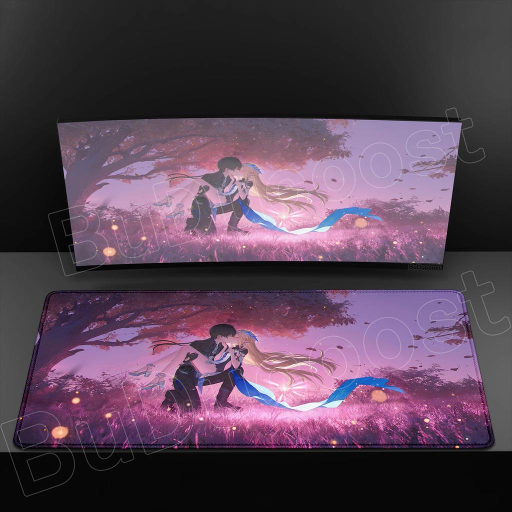 HD Print Wuthering Waves Cartethyia Mouse Pad Desk Protector Cartoon Anime Rubber Mat Game Mousepad Keyboard Mats Kawaii Deskmat