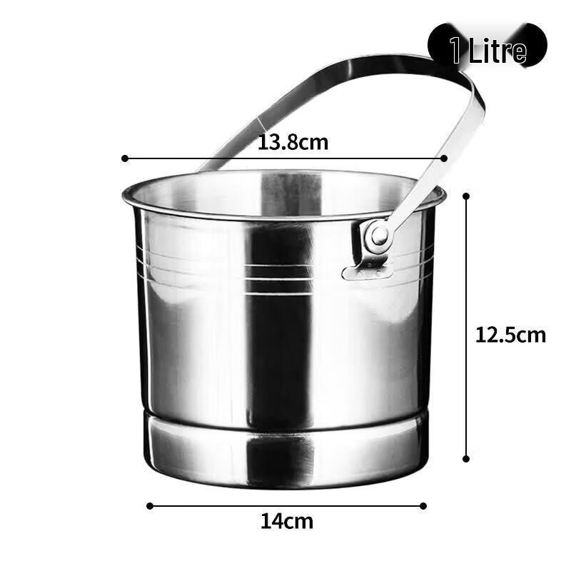 ZISIZ Acrylic Ice Bucket with Handle