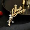 Ear Bouquet Brooch With Stone Elegant Pinets