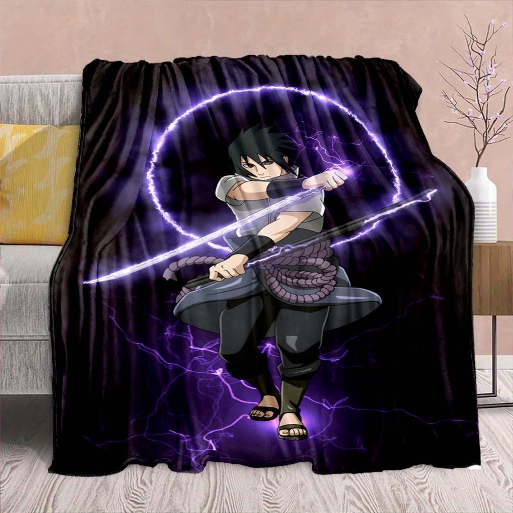 Naruto Anime Flannel Blanket - Soft Warm Perfect for Sofa, Bedding Camping Travel Office Home Decor -QJY