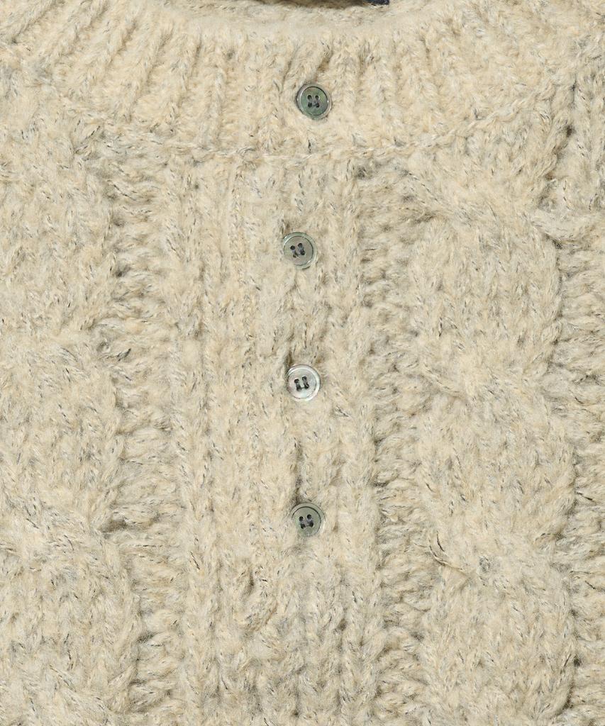 OTHERFITS Alpaca Henley Neck Knit (Beige)
